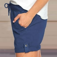 Hlače za žene Modni ženski elastični struk Soft Hotchats džepovi casual pidžama kratke hlače plave 2xl