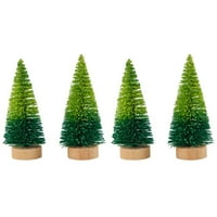 Deyuer Mini božićno stablo Realno izvrsna izrada drvena baza božićna stablo ukras za zabavu