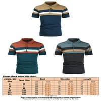 Sanviglor Men TEE gumb T majice Polo majica kratkih rukava Klasična fit bluza Golf Pulover sivo plavo 3xl