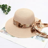 Fdelink ljetni šeširi za žene široka bongracija žene slamne plaže šešir Little Girl Sun Cap sklopivi