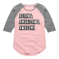 Instant poruka - Azijska američka fenomenalna - majica za djecu i djevojke za mlade Raglan grafička