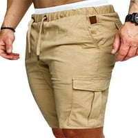 MA i baby muški labavi teretni kratke hlače za lagere za elastične struke hlače na otvorenom kratke hlače sa džepovima