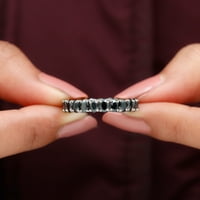 CT Black Ony vječni prsten, ovalni oblik crni filozni prsten u podešavanju kandže, decembar Pillstone Prsten, zlatni vječni prsten za žene, 14k bijelo zlato, SAD 10,50