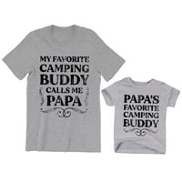 Moj omiljeni prijatelj za kampiranje me zove Papa Muška majica Papa omiljeni kamp Buddy Kids Toddler