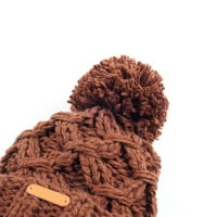 Jesenski zimski ženski pleteni šešir HAT Wood prazan gornji poklopac zadebljanje slobodnog odmora dnevno
