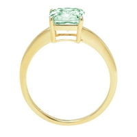 1. CT briljantan aspekser Clear Simulirani dijamant 18k žuti zlatni pasijans prsten sz 6.5