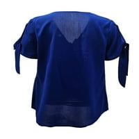 Bluza za žene cvjetni print v Prozrač za proziv prednjih ležernih majica