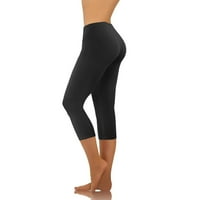 Capri gamaše za žene - visoki čekići CAPRIS meko tema za temmu Yoga hlače za vježbanje