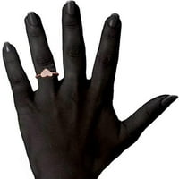 Početni prstenovi za žene za žene Djevojke, pozlaćeno dakleno srčano slovo prvog prstena za žene tinejdžeri