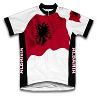 Albanija zastava s kratkim rukavima biciklistički dres za muškarce - veličina L