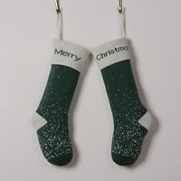 Lovskoo Zatvoreni božićni ukrasi Čarape niske rezne božićne grudne pruge tiskane čarape od vunene privjeske