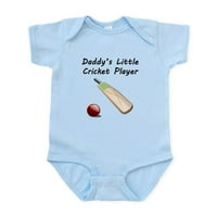 Cafepress - Daddys Little Cricket Player Body Courty - Baby Light Bodysuit, Veličina Novorođenčad -