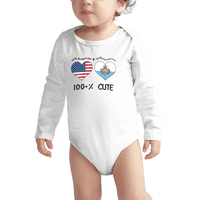 50% Amerikanac + 50% San Marino = 100 +% Slatka beba dugačak bodysuits Unise pokloni
