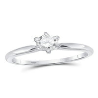 Jewels 14kt Bijelo zlato Žene Okrugli dijamant Solitaire Bridal Vjenčanje zaručnički prsten CTTW
