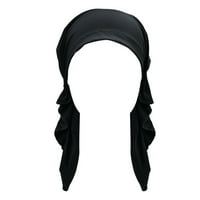 ManXivoo šal za žene za žene glava raka kapa etnička boemska prednastala pletenica zamotavanje kose zamotavanje turbane šećer glave šal crna