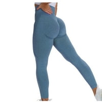 Pamučne joge hlače za žene, ženske sportove joga hlača Sportske hlače Trčanje teretane Sportska dužina Aktivne hlače Tamno plava velika