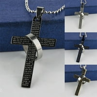 Muškarci nehrđajućeg čelika molitva krila privjesak privjesak za kugličnu lanac Punk ogrlica nakit