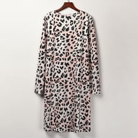 Cardigan za žene plus veličine Moderan ženski Leopard Print Dugi rukav Dugi kardigani Bluze Labavi vrhovi