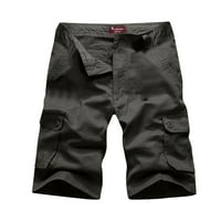 Chueoow ljetni muške kratke hlače Radne kratke hlače s više džepova patentnih patentnih zatvarača na otvorenom sportske kratke hlače Očelnički dan Darove Čišćenje