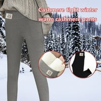 AirPow hlače za žene Trendy Plus Žene Ispisuje topla zimska uska debela velvet vunene kašmirske hlače pantalone pantalone za žene visoki struk