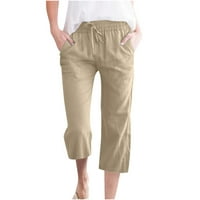 asdoklhq hlače za zazor za žene, ženske hlače plus odozgo za modu ženske ležerne u boji elastične hlače