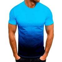 Yuwull muns košulje za vježbanje ljeto kratki rukav majice modni okrugli vrat Osnovni ispis Fitness teretana Muška majica bluza Muške majice