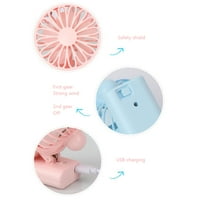 Decor Store Mini prijenosni slatki svinjo medvjed zečji USB punjivi ručni klip na ventilatoru za hlađenje