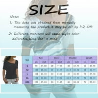 Ženske košulje Trendy za ljetni modni ležerni rukav s kratkim tiskanim kratkim majicama Blok V izrez