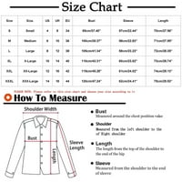 Lovskoo Womens Casual Blazer jakne džepove Trendi dugih rukava Solid Color Count County Loose Tops Bluse