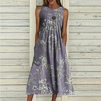 Haljine za žene, odobrenje modne ženske proljeće ljeto V-izrez casual dress dress bez rukava