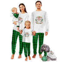 Usklađivanje Božićne pidžame Postavlja Božićnu bivolu Plaid Stripe Stripe Print Veličine djece-ljubimce
