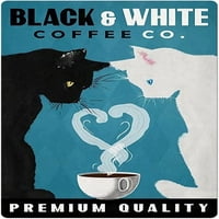 Crna bijela kavana CO Retro metalni limenki znak Vintage aluminijumski znak za dom zidni dekor za kafu