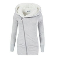 Popularni zimski kaputi za žene za žene zadebljani plišani skraćeni patentni patentni patentni zatvarač