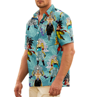 Havajske majice za muškarce i dječake Dragon Ball Ispiši dugme kratkog rukava dolje havajska majica na plaži Bože poklon za muža dečka