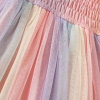 ROVGA casual haljine za djevojke djevojke ljeto stil cvjetne remen šarene mrežne haljine pogodna je