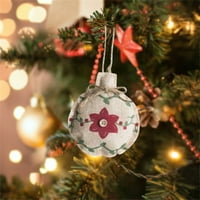 Božićni tkanina Privjesak Slatki lijepi božićni privjesak za unutarnji i vanjski dekor okrugli loptu