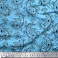 Soimoi pamučna voile tkanina umjetnička paisley ispis tkanina od dvorišta široka