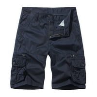 XYSAQA muške pamučne gaćice, multi-džepovi Ljetne kratke hlače Labavi fit casual vanjskim radnim kratkim hlačama M-4XL