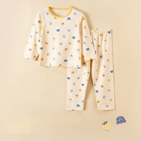 Djevojčica dječaka dječaka beba mekana pidžama toddler crtani print dugih rukava Kid odjeća Top hlače setovi odjeću za bebe