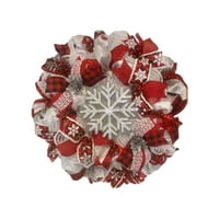Božićni ukrasni vijenac, snježna pahuljica sjajan viseći vijenac Ornament