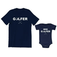 Muška majica Golfer Muška podudaranje sportove Golf klub Grafički tee Mini Golfer Baby Bodysuit Dječja majica za djecu