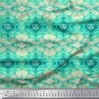 Soimoi Green Pamuk poplin tkanina damask akvaratsko dekorsko dekorsko otisnuto dvorište široko