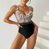 Slatka jedno kupaće kostimu za žene Tropsko kupaći kostim Leopard Slim kupaći kostim ružičasti m