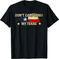 Ne kalifornia moja majica Texas za žene kratke rukavske majice Crni tee