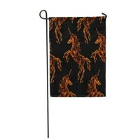 Flaming Unicorn Vatreni uzorak mitologija Stvorenje Ardent Garden Zastava Dekorativna zastava Kuća Baner