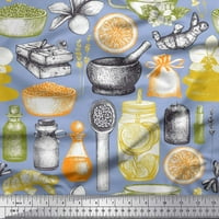 SIMOI svilena tkanina Đumbir, Jar i malter i peteljka kuhinja Tkanina za ispis sa dvorištem široko