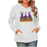 Žene Halloween bundeve tiskane pulover dukseve s dugim rukavima vrhovi s kapuljačom dukserice hot6sl4871626