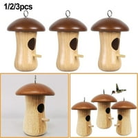 Nove gljive Hummingbird kuće Prirodne drvene ploče za ptice za vanjski viseći