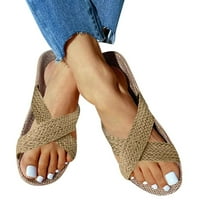 Wofedyo papuče za žene Ljetne modne ženske casual cipele presavijene kožne boemijske ravne papuče za