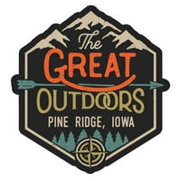 Pine greben Iowa The Great na otvorenom dizajn naljepnica vinilne naljepnice